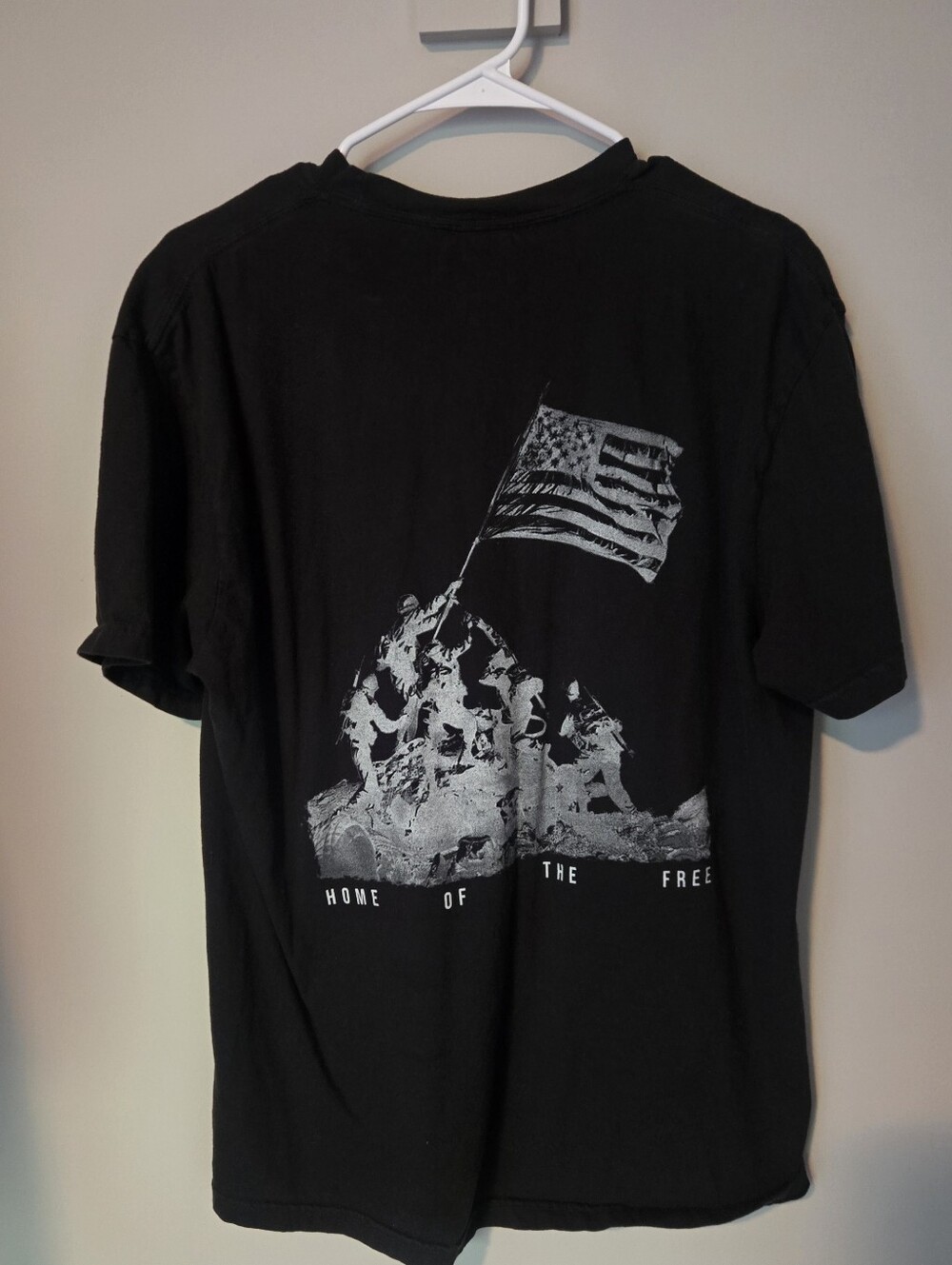 NFQ Iwo Jima Home of the Free Graphic T-Shirt - Size Large